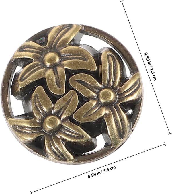 10 stk. retro metalltrykknapper klær knapper veske trykknapper for kostyme DIY