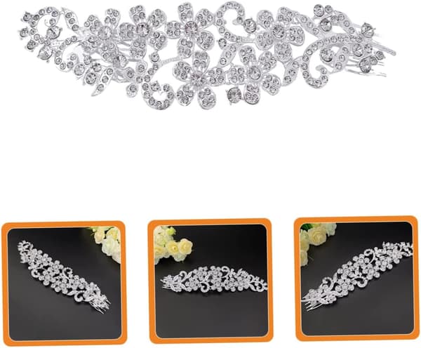 Brudebryllupshårkam Rhinestone Krystalltilbehør for brudepiker spesielle anledninger Grasiøs og komfortabel