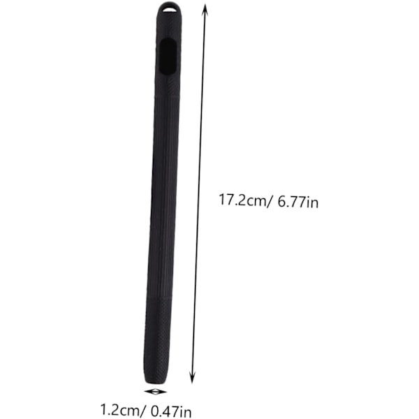 2 stk. Stylus Pencil Case Sort Silikone Stylus Sleeve Pencil Case 1. generations Stylus Sleeve