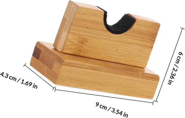 Træ baseballbatophæng Par Horisontal Displayholder Solid Bambus Bat Støttebase Bordholder