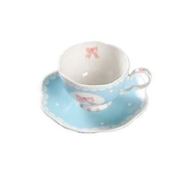 Utsökt Maid Bowknot kaffekopp engelsk keramik lyx