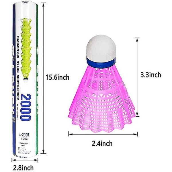 12-pak nylon badminton fjerbolde høj hastighed elasticitet