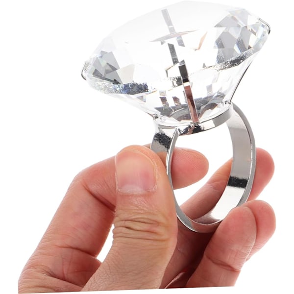 Fantastisk Falsk Forlovelsesring Simulert Diamantring Glassrekvisitt