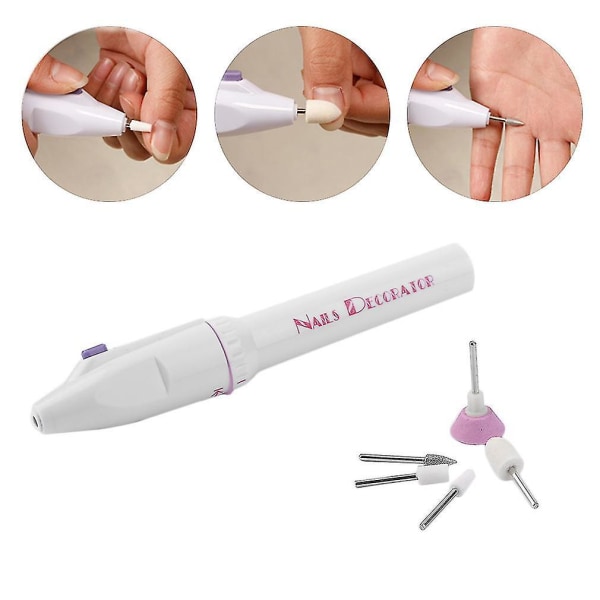 Mini Elektrisk Manikyr Nagelfilmaskin Slipning Polering