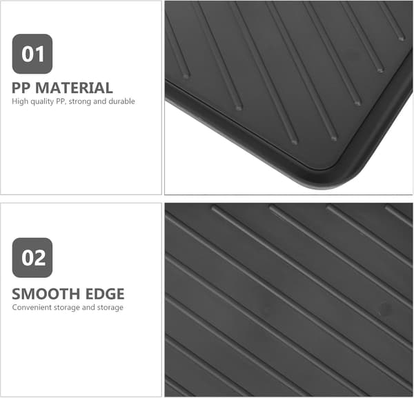 2 stk. støvelmattebrett skobrett 10 * 30 * 3,5 cm plast solid enkel