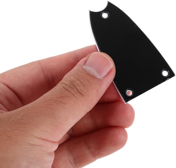5 st svart klockformad gitarrhalsstångsskyddsplatta med 3-håls järnkärnmaterial