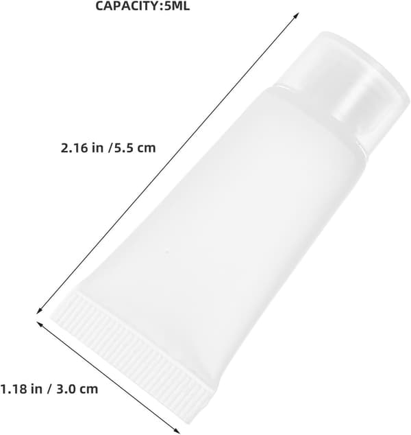 Påfyllningsbara reseklämflaskor och tomma handkrämsflaskor 100 st 5 ml mjuka plastbehållare för hudvård