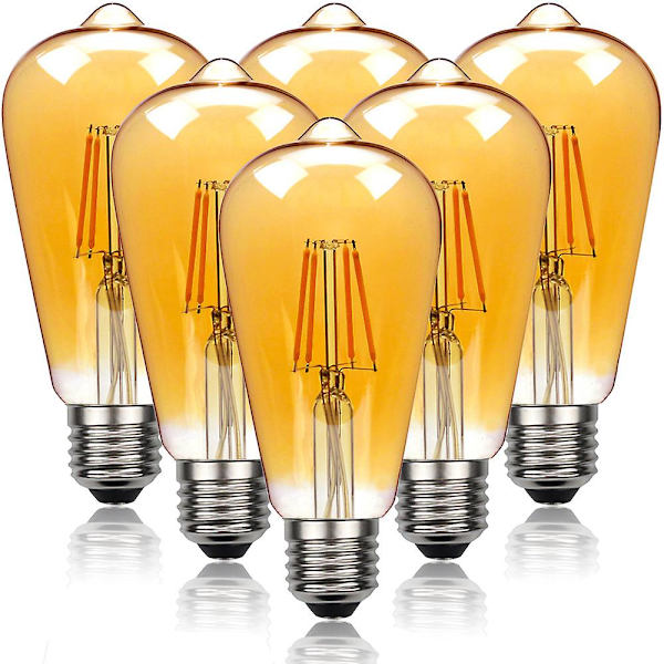 Ljuslampor, E27 LED-lampor motsvarande antika vintage-lampor