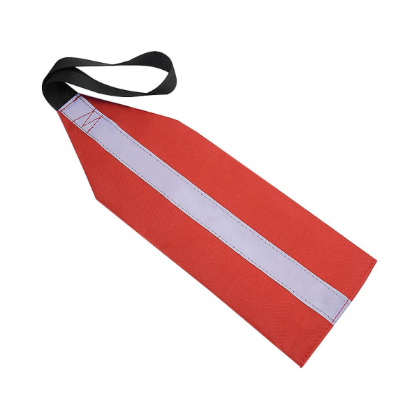 Kajakk kano rødt spissen skilt Refleksstrimmel Webbing sikkerhetsreiseflagg (1 stk, rød)