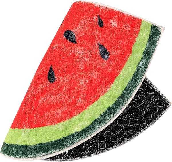 Vannabsorberende vannmelon halvrund baderomsmatte sklisikker innendørs gulvmatte 40x60cm