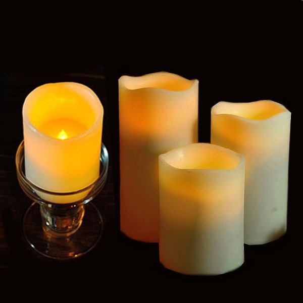 Flimrende Flammeløse LED-Teelys Natlys Lampe