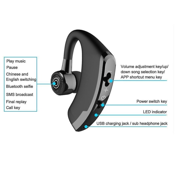 V9 Bluetooth-øretelefoner Trådløs Håndfri Business Headset f93c | Fyndiq
