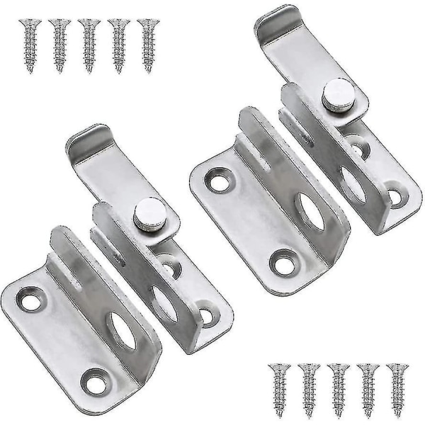Skjutdörrslås Dörrlås (silver) (2 st)