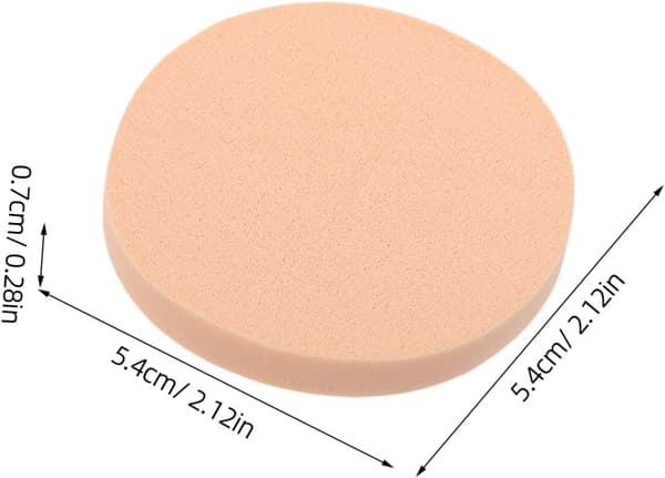 60 stk. engangs mini makeup svampeapplikatorer runde hudfarvede foundation concealer pudder værktøjer