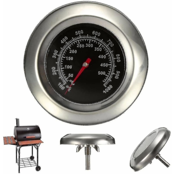 Termometer for grill i rustfritt stål, grilltermometer