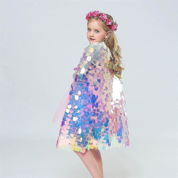 Jentebarn Kappe Sekvens Skinnende Glitter Fancy Up Kostyme 3-5 Years