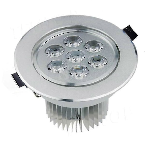 1 stk 7W 7LEDs Enkle å installere nedfelt LED taklamper LED Downlights Varmt hvitt  85-265V H
