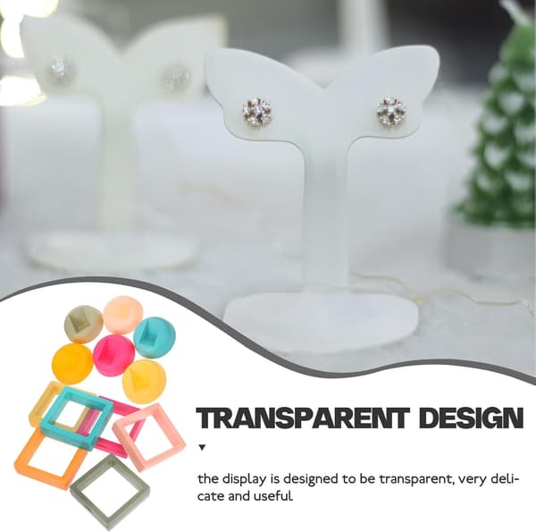 6st Displayfodral Ram Displayfodral Hållare Plast Mångsidig Smyckesorganisatör