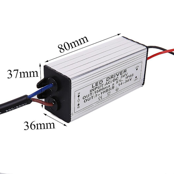 Användbar 50W AC/DC 36V Aluminium LED Strömförsörjningsdrivare