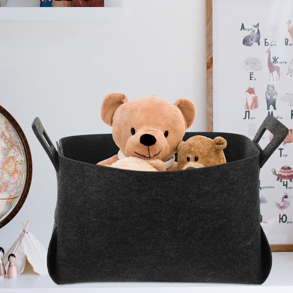 Tvättkorg Organizer Förvaringshållare 36 * 25 * 23cm Polyester Vikbar
