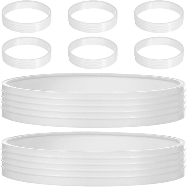 8st vita golfhålkoppringar i plast Putting Green Cup Protector Rings