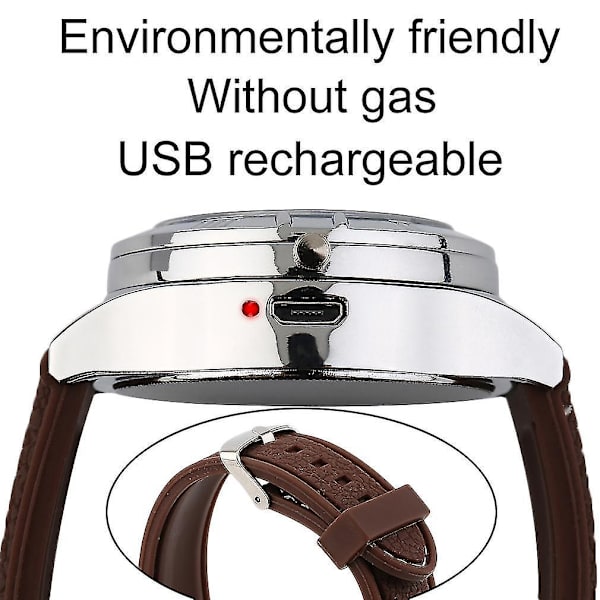 Miljövänlig Elektronisk Tändare Kvartsur USB Laddningsbar