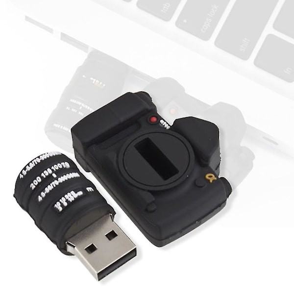 Svart kamera 8GB USB-minne