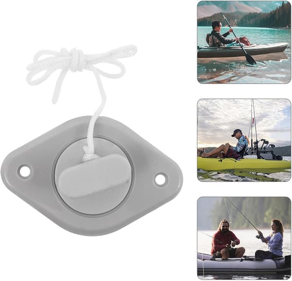 Kajakk PVC Dreneringsventilplugg Erstatning, Vanntette Lenseplugger for Kano og Kajakk