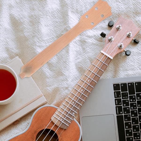 DIY træ ukulele hals emne til håndarbejdsprojekter, letvægts og sikkert bærbart design