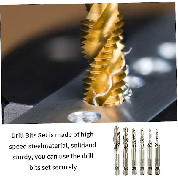 Power Tool Tilbehør Borbits Sæt Højhastigheds Stål Bor Solid Brad Point Borbits Metal Multi Anvendelse Twist Bits (1 sæt, Sølv)