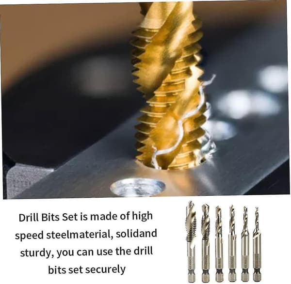 Verktøytilbehør Borsett Høyhastighetsstål Bor Solid Brad Point Bor Bits Metall Multi Bruk Twist Bits (1 sett, Sølv)
