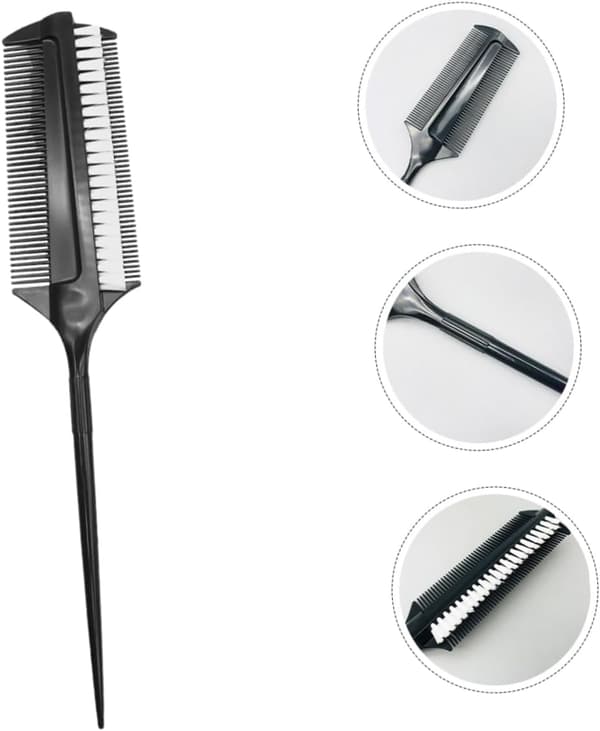 4 stk. Styling Grooming Kam Sæt Varm Børste til Hårfarve og Permanent Dobbelt-sidet Hårbørste til Kvinder