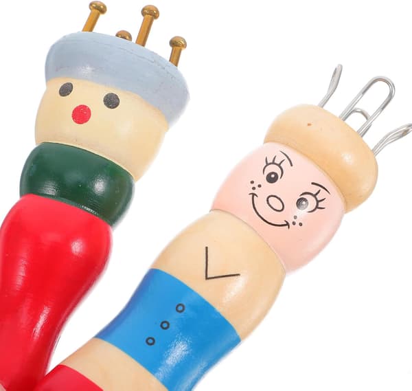 2 sæt garnflettemaskine træstrikkespole til DIY armbåndsbrug strikkerværktøj