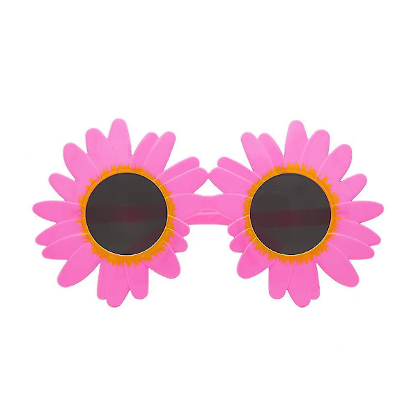 Solrosformade Solglasögon Hawaii Party Kostymglasögon (Vita) 2 stycken rose Red