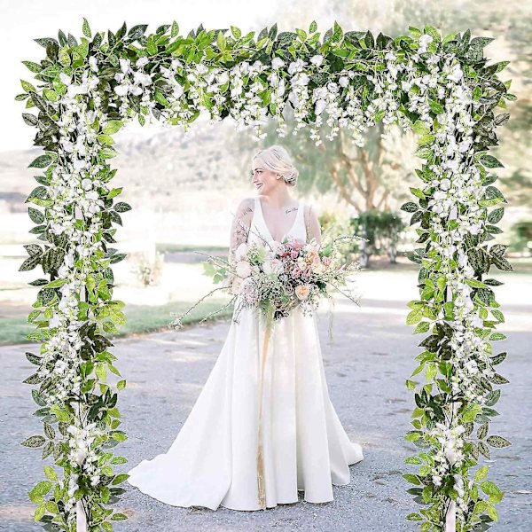 Konstgjord Wisteria-Ranka Konstgjorda Silkesblommor Girlander