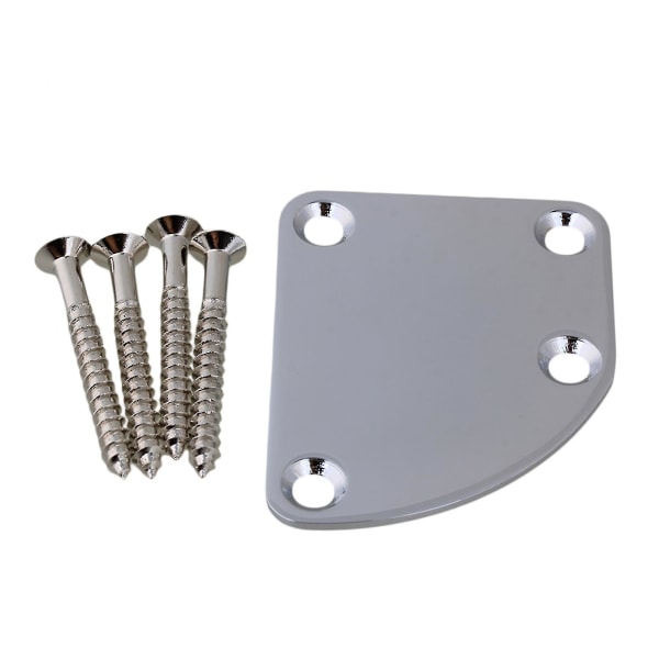 Chrome Deluxe Cutaway Neck Attachment Plate For Guitar Etc