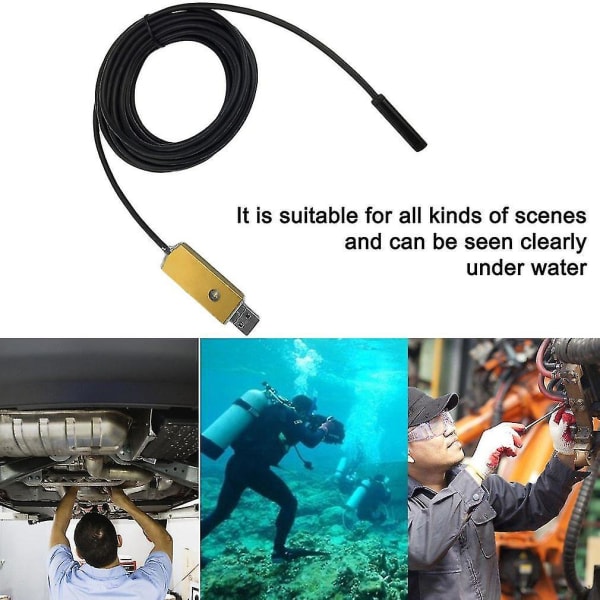 2in1 LED Lamp 7mm Lens USB Endoscope Taking Photo