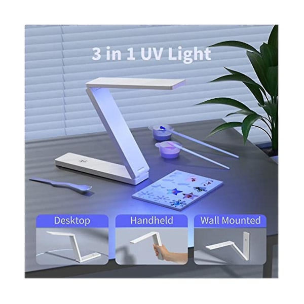 Uv-lys for harpiks, 54w Uv-harpikslyslampe for herding av harpiks, trådløs sammenleggbar, 3-i-1-bruk, Res-yuhao