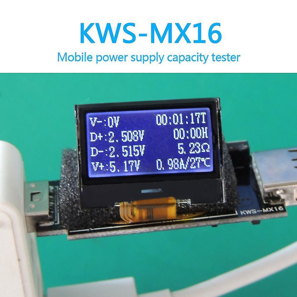 USB Multifunktionell Testare Voltmeter Amperemeter Monitor