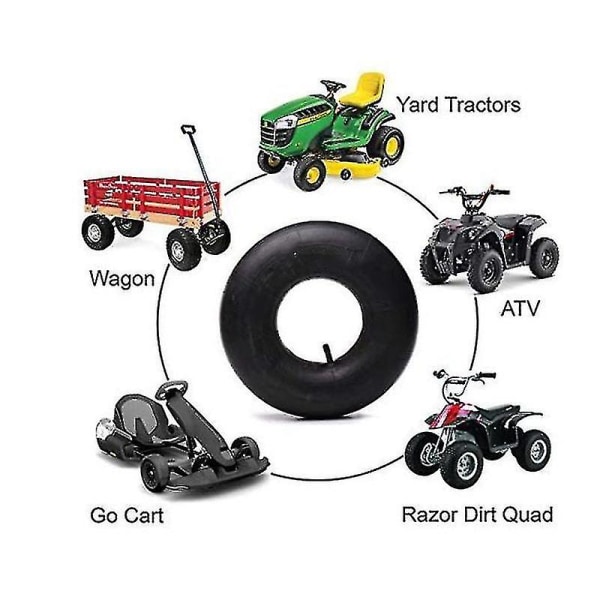 Sett med to gressklipperdekk-slange 15x6x6 TR13 Gressklipper Traktor Dekk
