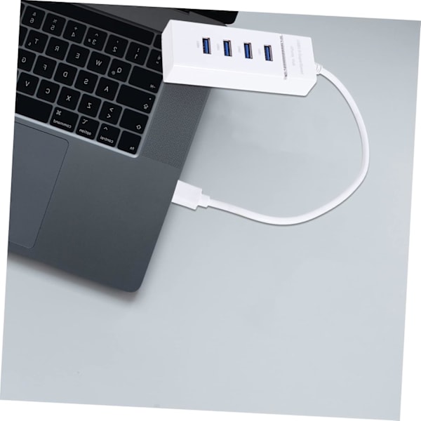 USB 3.0 Hub 4 Extra Portar Splitter Adapter Multifunktionell Kabel Vit Snabb Dataöverföring