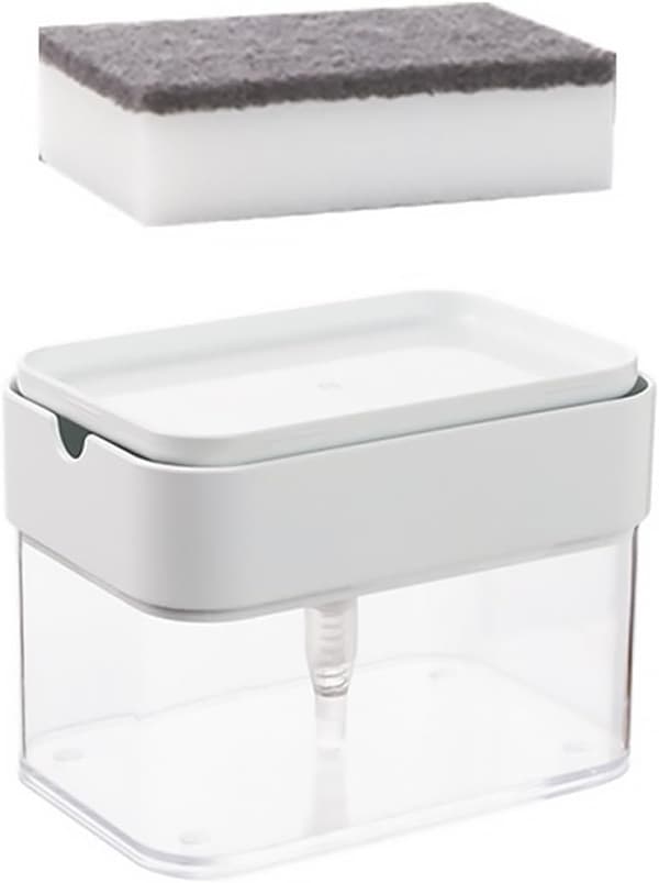 Benkeplate såpedispensere med svampholder Abs Materiale Synlig Balanse Praktisk Design