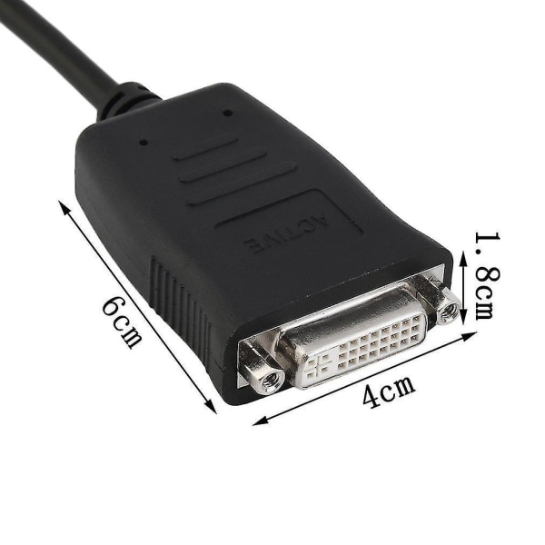 Mini DP till DVI Aktiv Adapter för Videoutrustning