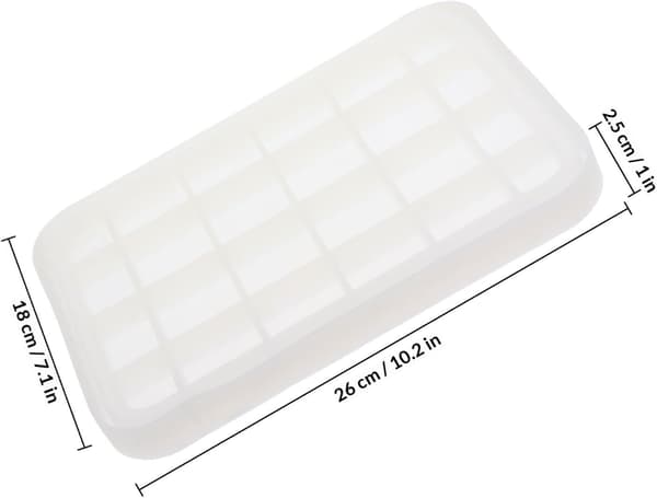 DIY Silikon Krystall Epoxy Form for Smykkeoppbevaringsboks Rektangulær Speil Harpiksbrettform 26x18x2.5cm