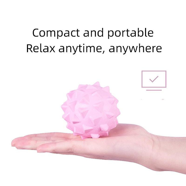 TPR Yoga Fascia Roller Jordnötsmassageboll Rygg Ben Fot Muskelavslappning Pink Double Ball