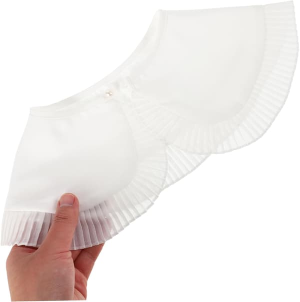 Sjal Falsk Krage Polyester Avtakbart Rund Hals Kragetilbehør