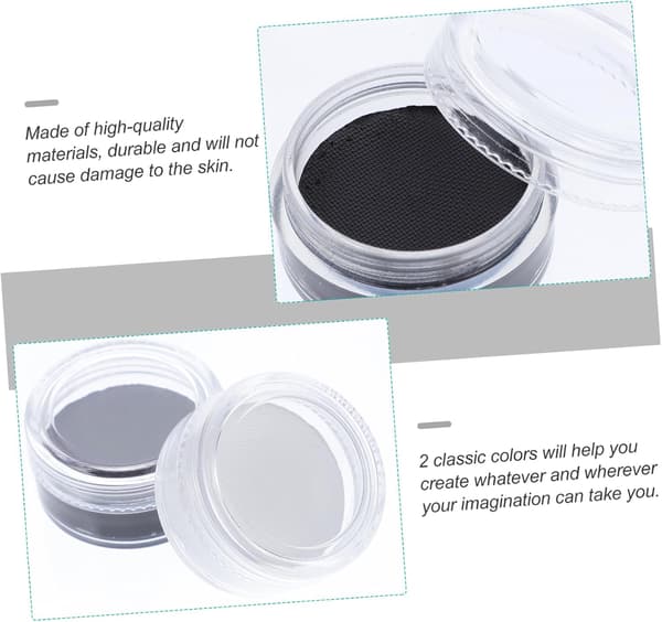 2 stk. malet kosmetisk voks til ansigts- og kropsmakeup med mat eyeliner-effekt