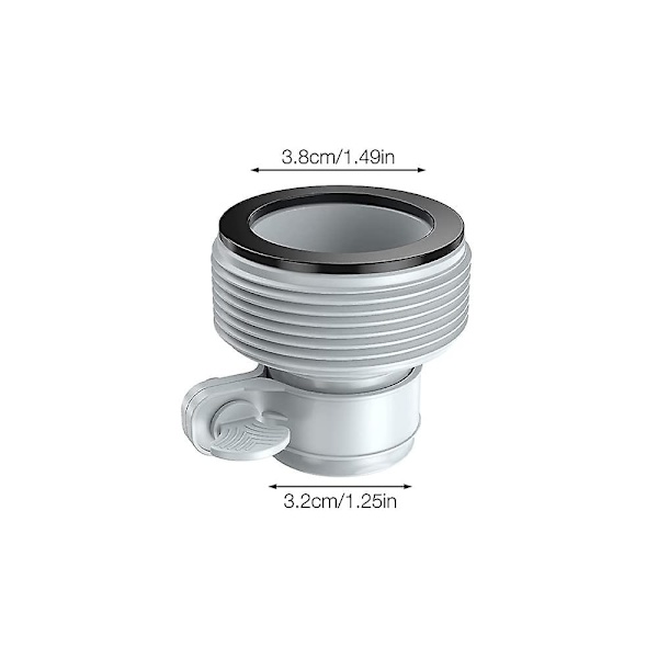 Pool Adapter, Set med 4 Pump Adapter, Pool Slangadapter, Slangadapter B för Simbassängsfiltreringssystem (grå)