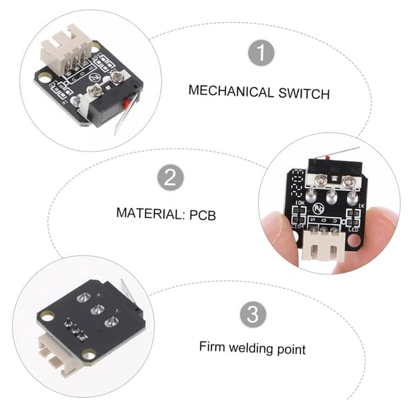 5 stk. printer-endestop DIY-tilbehør kompatibelt robust design Plug and Play
