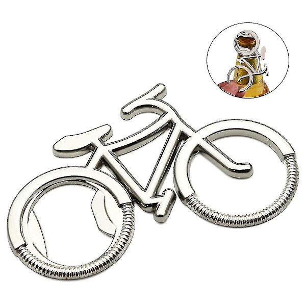 6 stycken cykelflasköppnare, metallöppnare för ölburkar, silver